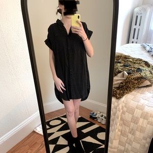 Black collared dress